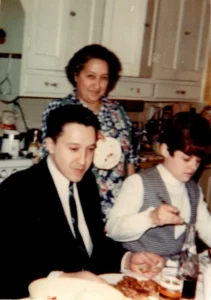 Rudy, Marilyn, and Mary Louise standing